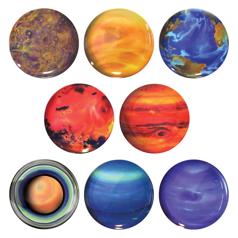 The Unemployed Philosophers Guild Planet Plates - 8" Melamine Astronomy Dessert Plates, Perfect for Appetizers and Snacks, Boxed Set of 8 - Image 3
